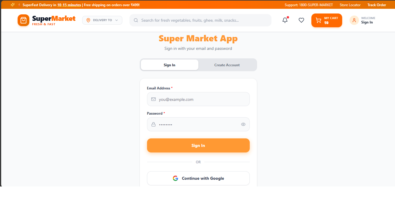SuperMarket App – Online Grocery Shopping & Order Management System screenshot 4